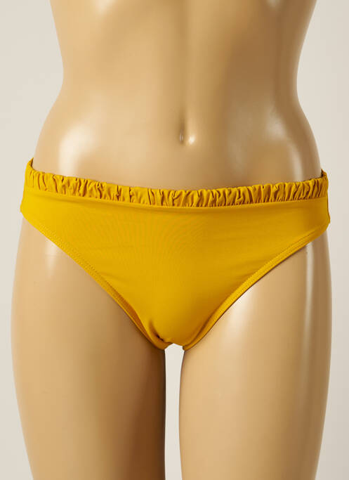 Bas de maillot de bain micro fibres culotte jaune IODUS femme
