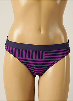 Bas de maillot de bain micro fibres culotte violet IODUS femme