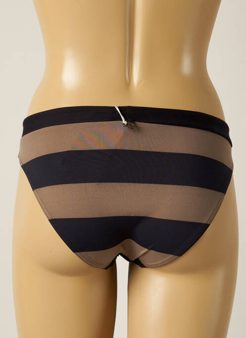Bas de maillot de bain imprimé rayures culotte noir IODUS femme