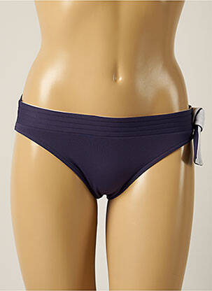 Bas de maillot de bain tissage satiné bikini bleu IODUS femme
