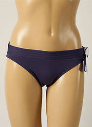 Bas de maillot de bain tissage satiné bikini bleu IODUS femme