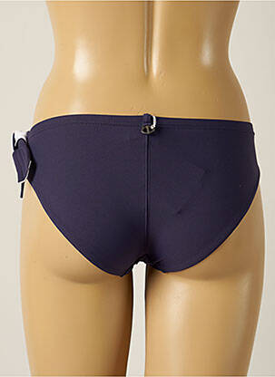 Bas de maillot de bain tissage satiné bikini bleu IODUS femme