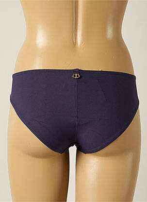 Bas de maillot de bain tissage satiné culotte bleu IODUS femme