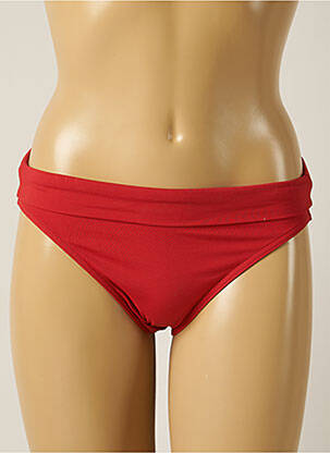 Bas de maillot de bain micro fibres culotte rouge IODUS femme