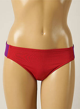 Bas de maillot de bain micro fibres culotte rouge IODUS femme