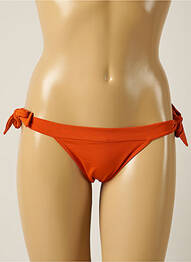 Bas de maillot de bain tissage satiné bikini orange IODUS femme