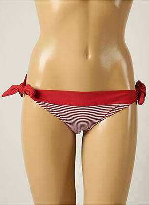 Bas de maillot de bain micro fibres bikini rouge IODUS femme