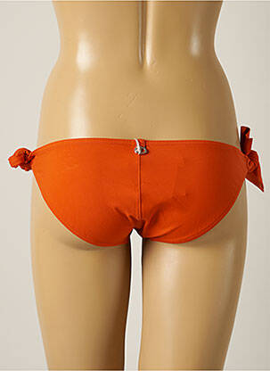 Bas de maillot de bain tissage satiné bikini orange IODUS femme