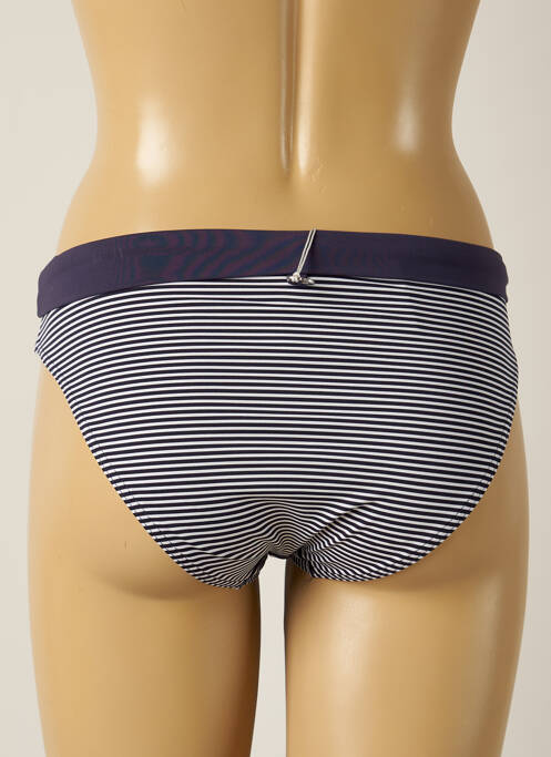 Bas de maillot de bain imprimé rayures bikini bleu IODUS femme