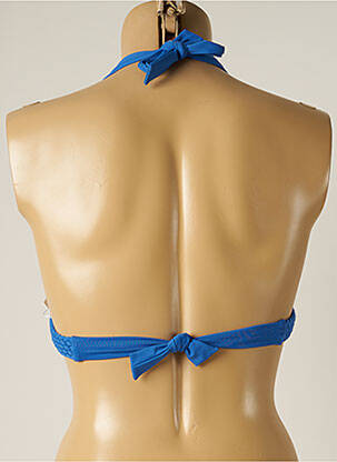 Haut de maillot de bain fermeture liens à nouer haut triangles bleu IODUS femme
