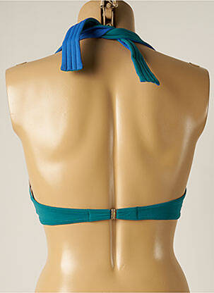 Haut de maillot de bain fermeture liens à nouer haut bandeau vert IODUS femme