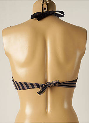 Haut de maillot de bain fermeture liens à nouer haut soutien-gorge balconnet noir IODUS femme