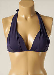 Haut de maillot de bain fermeture liens à nouer haut triangles violet IODUS femme