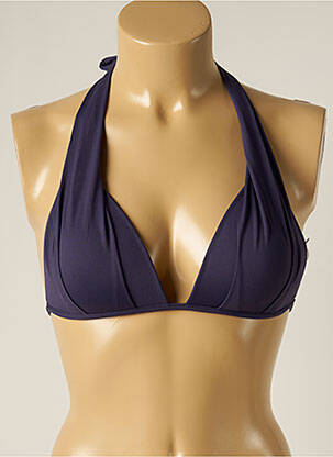 Haut de maillot de bain fermeture liens à nouer haut triangles violet IODUS femme
