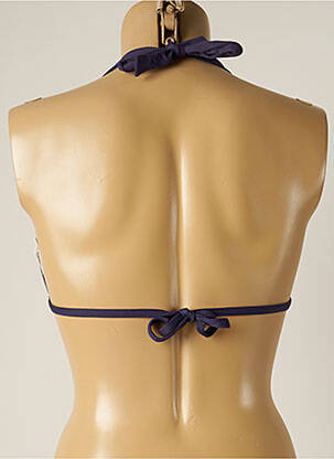 Haut de maillot de bain fermeture liens à nouer haut triangles violet IODUS femme