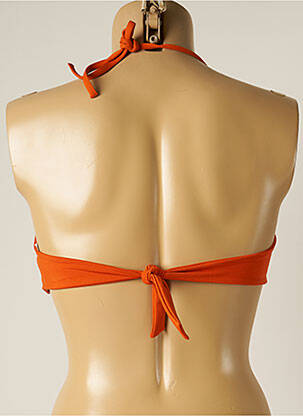Haut de maillot de bain fermeture liens à nouer haut soutien-gorge balconnet orange IODUS femme