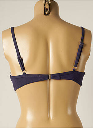 Haut de maillot de bain fermeture liens à nouer haut soutien-gorge balconnet bleu IODUS femme