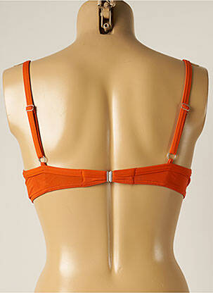Haut de maillot de bain fermeture liens à nouer haut soutien-gorge balconnet orange IODUS femme