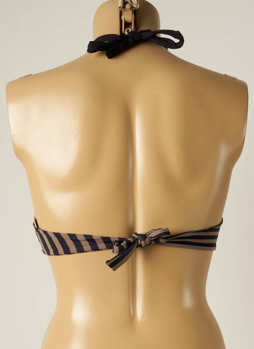 Haut de maillot de bain fermeture liens à nouer haut soutien-gorge balconnet noir IODUS femme