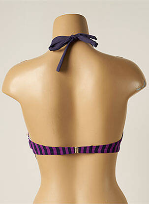 Haut de maillot de bain fermeture liens à nouer haut soutien-gorge emboitant violet IODUS femme