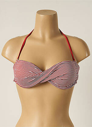 Haut de maillot de bain haut soutien-gorge emboitant haut soutien-gorge emboitant rouge IODUS femme