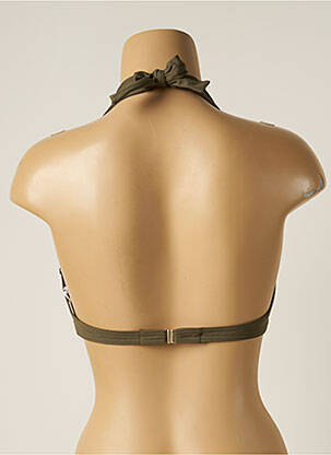 Haut de maillot de bain fermeture liens à nouer haut soutien-gorge emboitant vert IODUS femme