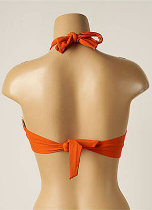 Haut de maillot de bain fermeture liens à nouer haut soutien-gorge avec mousse de rembourrage amovible orange IODUS femme