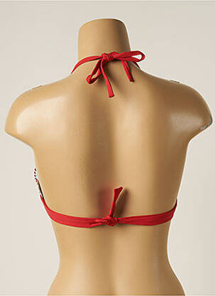Haut de maillot de bain fermeture liens à nouer haut triangles rouge IODUS femme