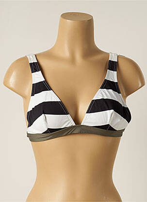 Haut de maillot de bain fermeture liens à nouer haut triangles noir IODUS femme