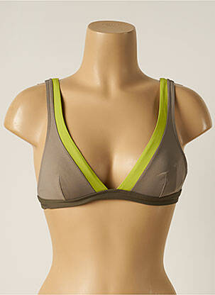 Haut de maillot de bain stretch haut triangles marron IODUS femme