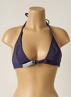 Haut de maillot de bain stretch haut triangles bleu IODUS femme