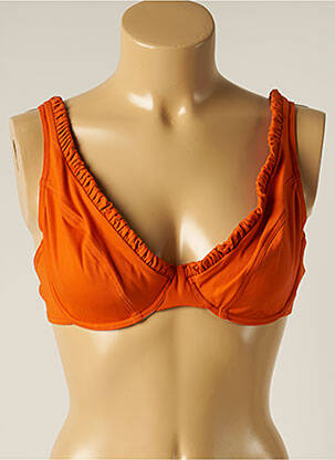 Haut de maillot de bain stretch haut soutien-gorge emboitant orange IODUS femme