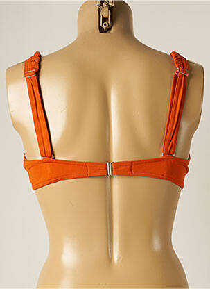 Haut de maillot de bain stretch haut soutien-gorge emboitant orange IODUS femme