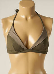 Haut de maillot de bain stretch haut triangles vert IODUS femme