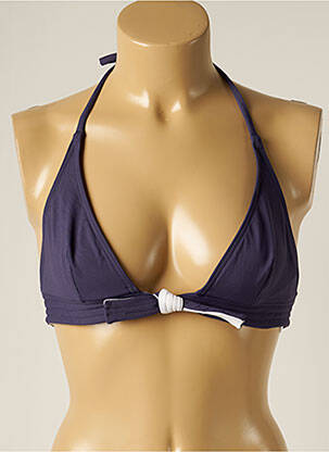 Haut de maillot de bain stretch haut triangles bleu IODUS femme
