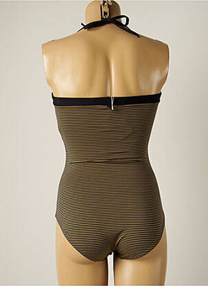 Maillot de bain 1 pièce bretelles élastiquées amovibles marron IODUS femme