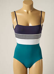 Maillot de bain 1 pièce stretch bleu IODUS femme