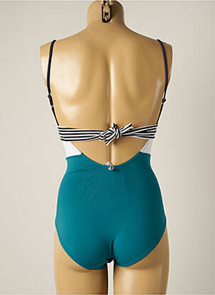 Maillot de bain 1 pièce stretch bleu IODUS femme