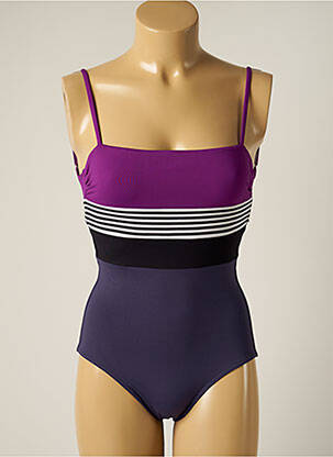 Maillot de bain 1 pièce stretch violet IODUS femme