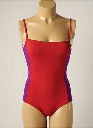 Maillot de bain 1 pièce stretch rouge IODUS femme
