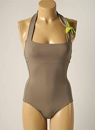 Maillot de bain 1 pièce brassieres brassieres marron IODUS femme