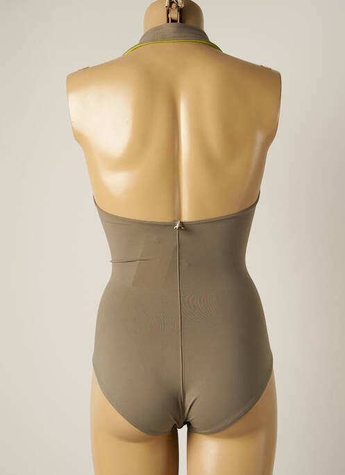 Maillot de bain 1 pièce marron IODUS pour femme