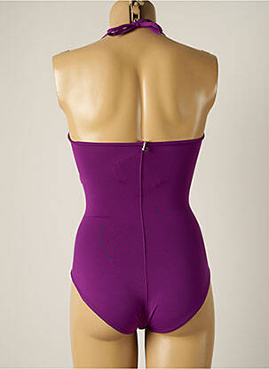 Maillot de bain 1 pièce stretch haut soutien-gorge moulé violet IODUS femme