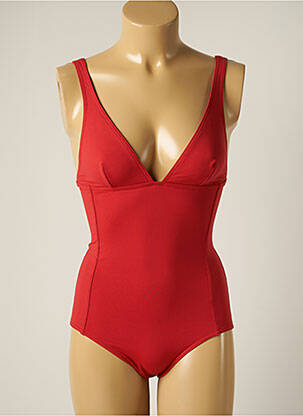 Maillot de bain 1 pièce haut triangles haut triangles rouge IODUS femme