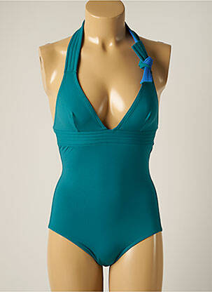 Maillot de bain 1 pièce haut triangles haut triangles bleu IODUS femme