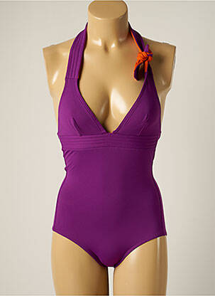 Maillot de bain 1 pièce haut triangles haut triangles violet IODUS femme