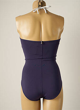 Maillot de bain 1 pièce bretelles élastiquées amovibles haut soutien-gorge avec mousse de rembourrage amovible bleu IODUS femme