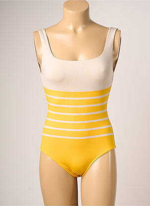 Maillot de bain 1 pièce haut bandeau haut bandeau jaune IODUS femme