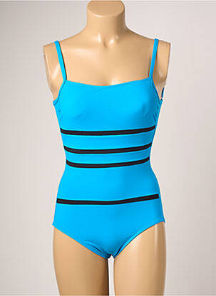 Maillot de bain 1 pièce stretch haut soutien-gorge balconnet bleu IODUS femme