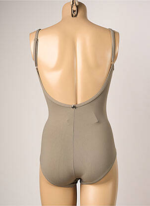 Maillot de bain 1 pièce stretch haut soutien-gorge balconnet gris IODUS femme